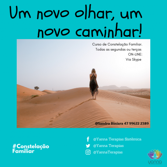 Primeira Turma -Curso de Constelação Familiar! Via Skype 25/05/2020